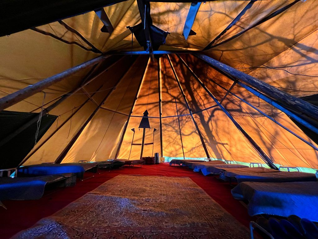 Glamping Tentipi stratus 72, övernattning